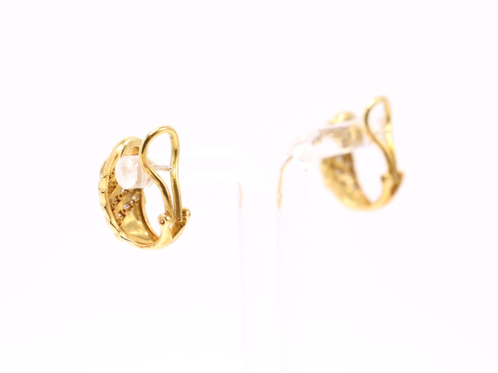 Image for 18k YG Diamond Earrings