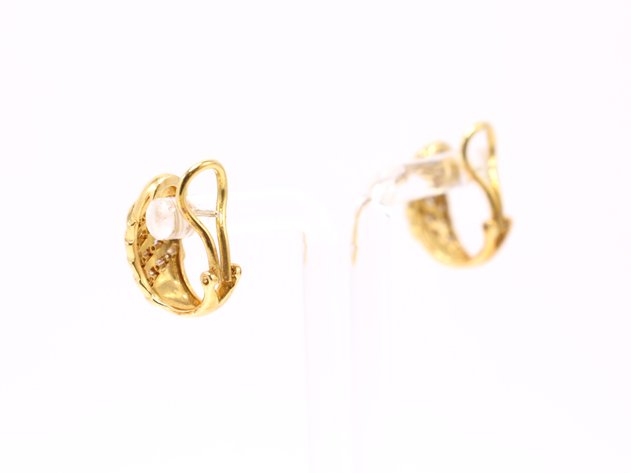 Image for 18k YG Diamond Earrings