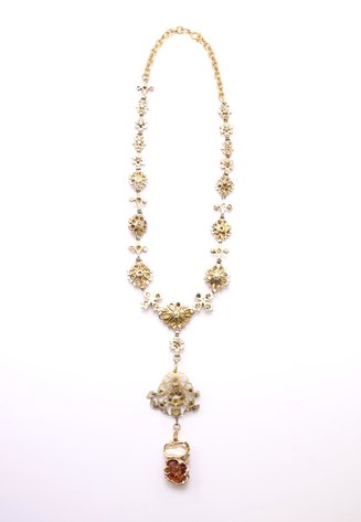 Image for Victorian Bohemian Ruby Fringe Necklace