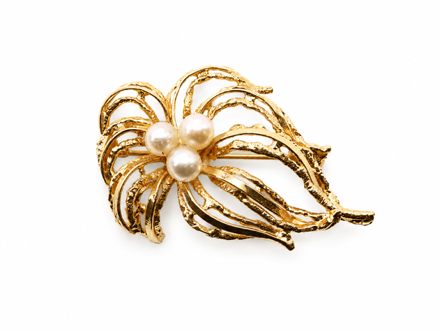 Image for 14k YG Pearl Brooch