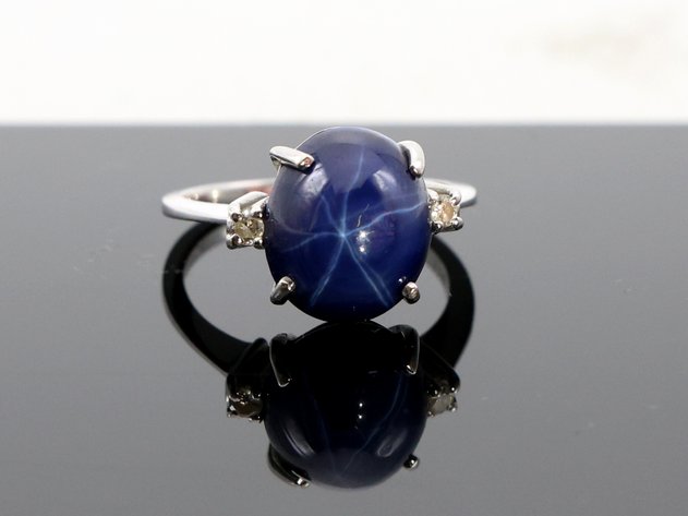 Image for 14k WG Star Sapphire RIng