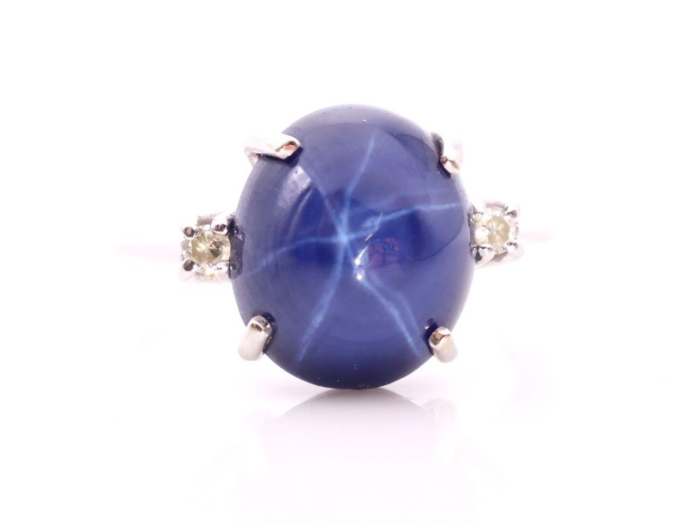 Image for 14k WG Star Sapphire RIng