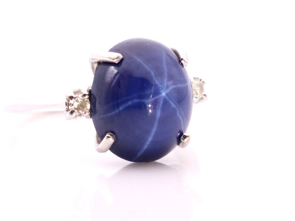 Image for 14k WG Star Sapphire RIng