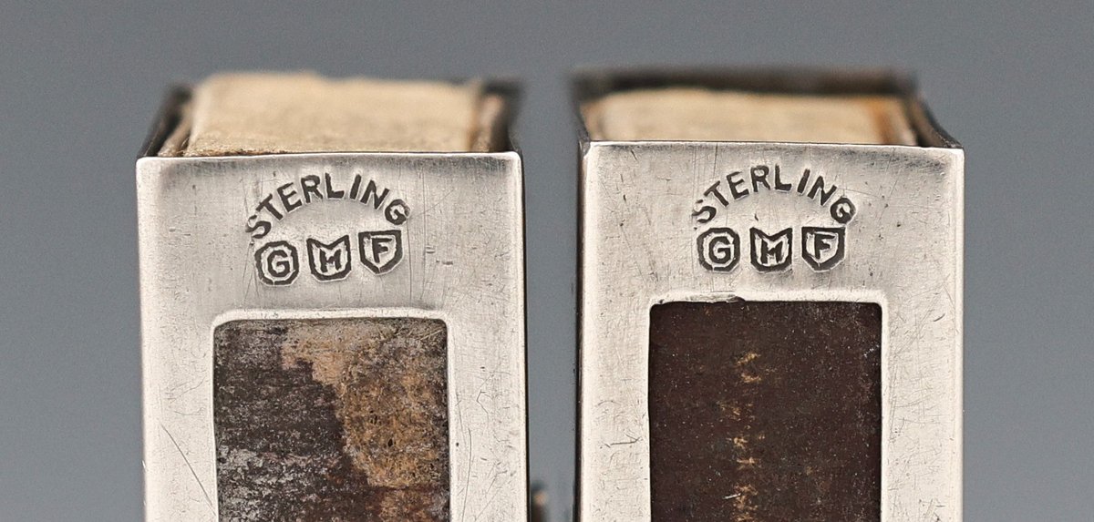 Image for Enameled Sterling Silver Match Holders