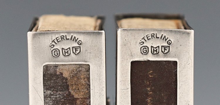 Image for Enameled Sterling Silver Match Holders