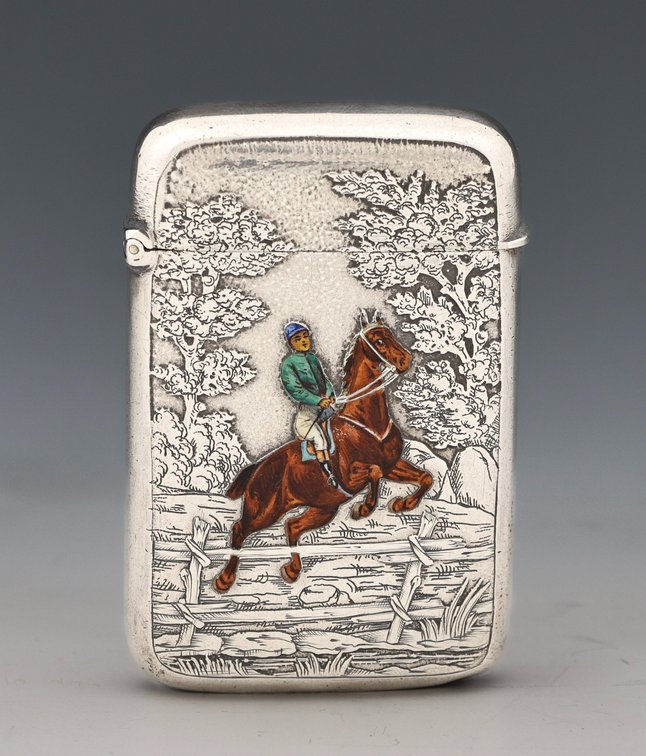 Image for Enameled Sterling Silver Match Holders