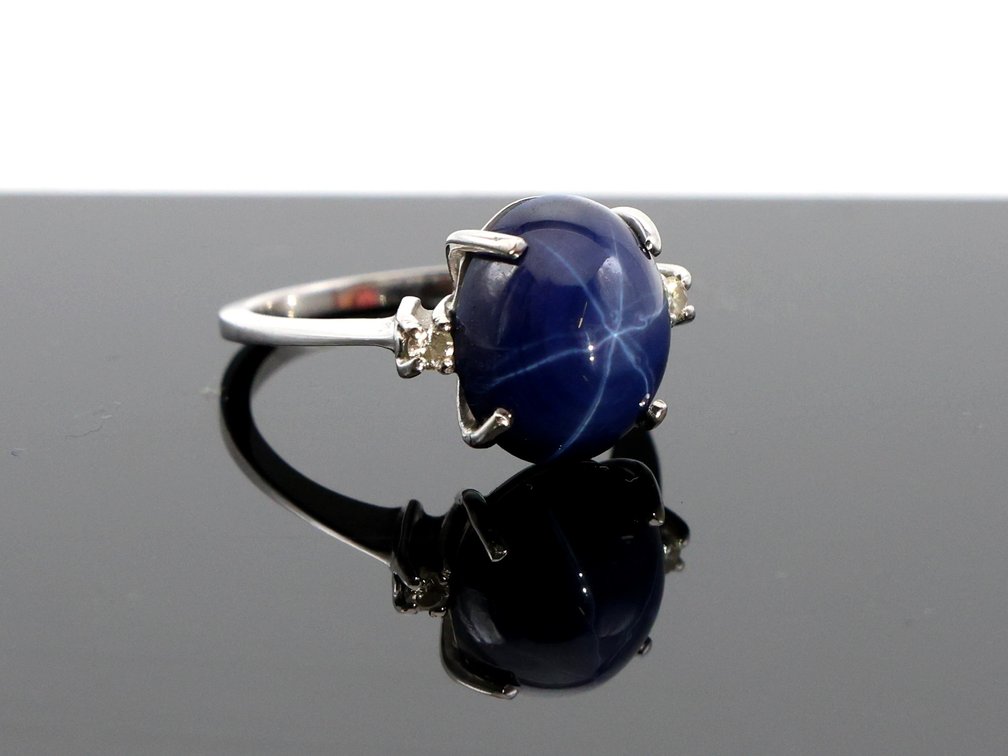Image for 14k WG Star Sapphire RIng