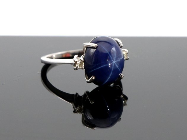 Image for 14k WG Star Sapphire RIng
