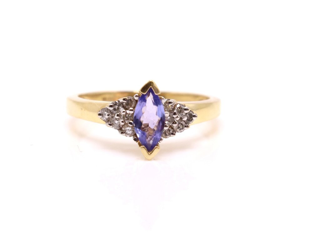Image for 14k YG Tanzanite Diamond Ring