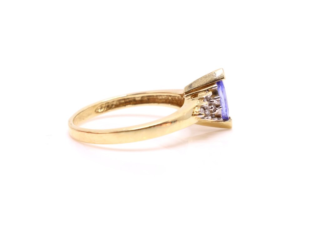 Image for 14k YG Tanzanite Diamond Ring