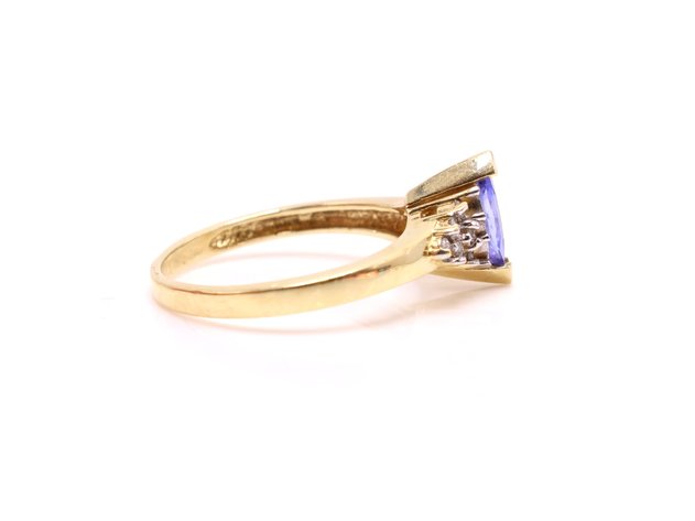 Image for 14k YG Tanzanite Diamond Ring