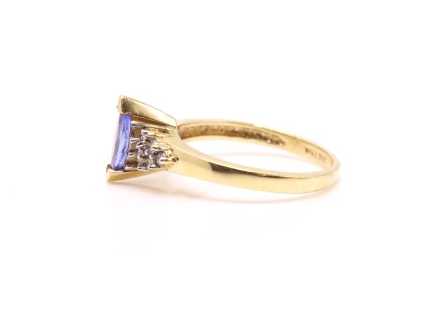 Image for 14k YG Tanzanite Diamond Ring