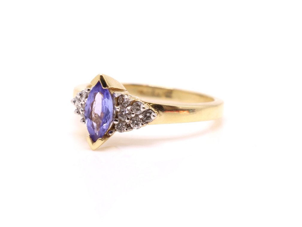 Image for 14k YG Tanzanite Diamond Ring