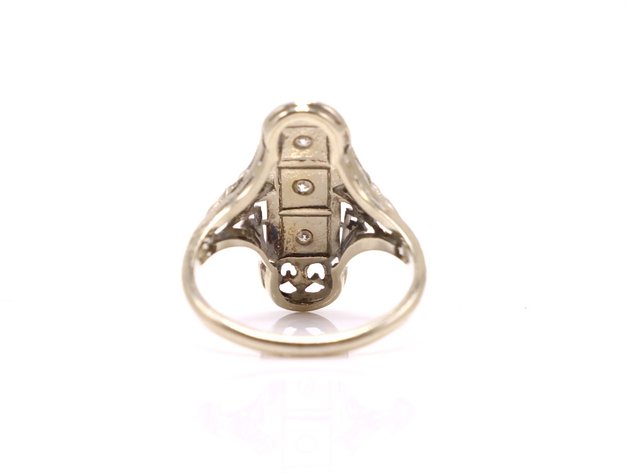 Image for 18k WG Diamond Sapphire Ring