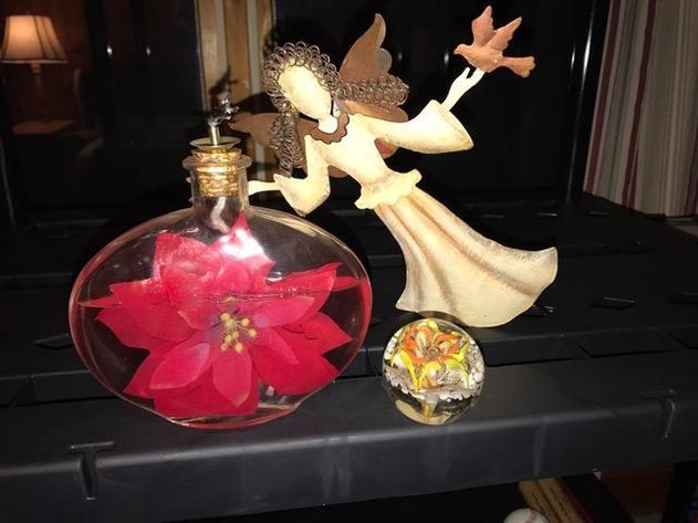 CANDLE, METAL ANGEL, PAPERWEIGHT