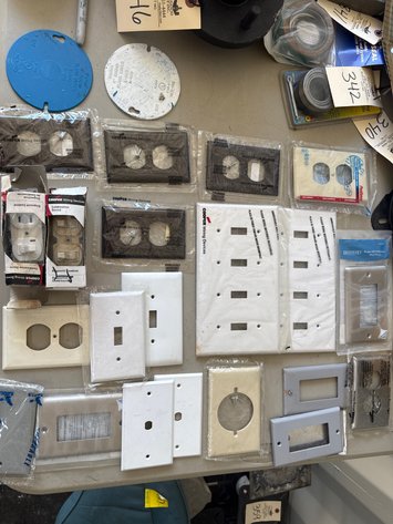 Image for Bulk Lot of Electrical Wall Plates, Outlet Covers & Hardware