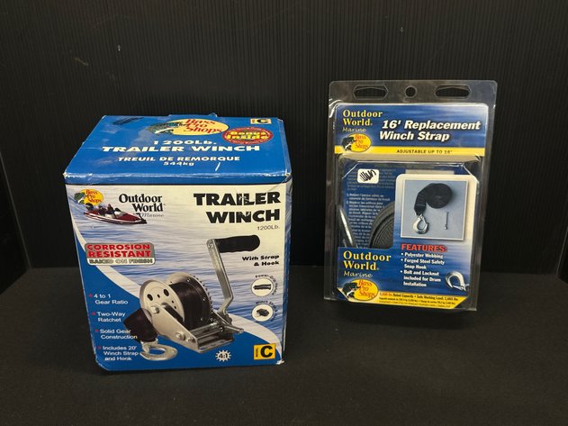 Image for Bass Pro Shops 1200 Lb. Trailer Winch & 16' Strap