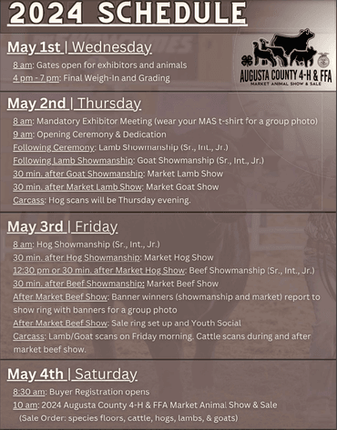 Image for 2025 Augusta County 4H & FFA Market Animal Sale