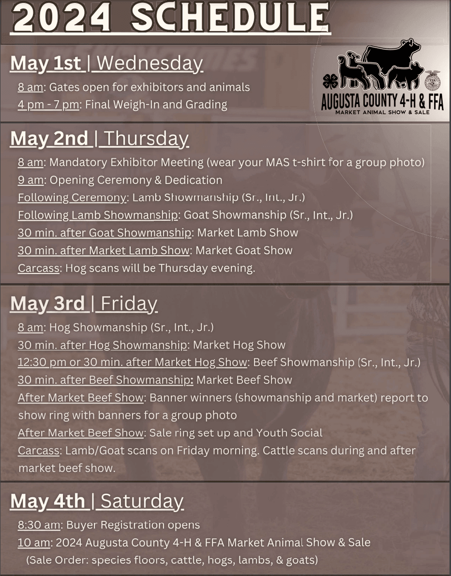 Image for 2025 Augusta County 4H & FFA Market Animal Sale