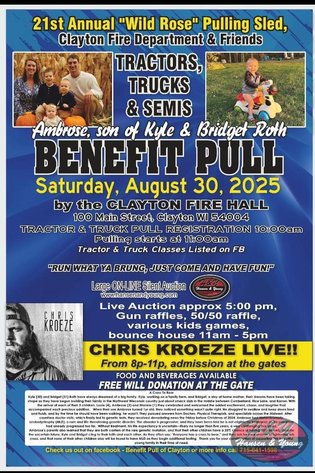 Image for 2025 Clayton Benefit Pull - Clayton, WI