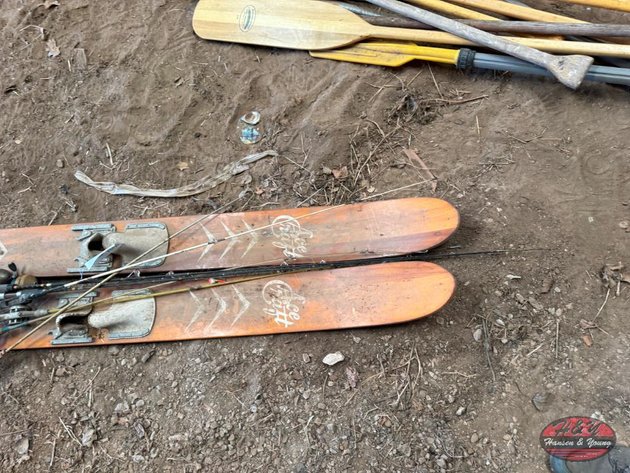 Image for Pair of Vintage Wooden Water Ski's