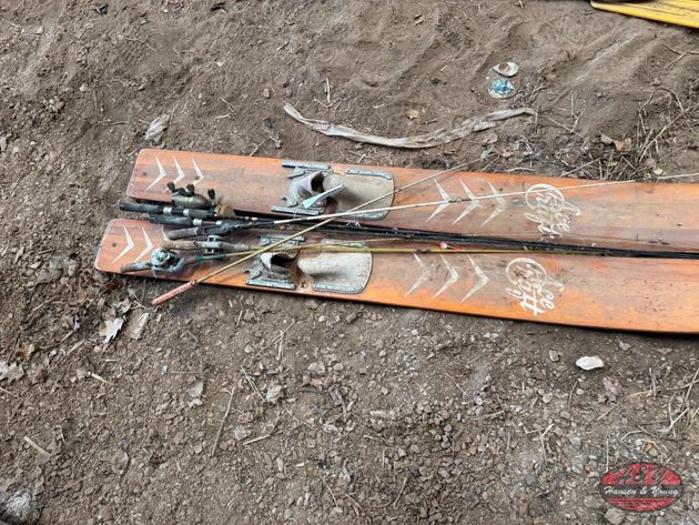 Image for Pair of Vintage Wooden Water Ski's