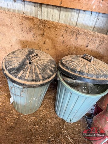 Image for (2) Garbage Cans Full of Glass Jars