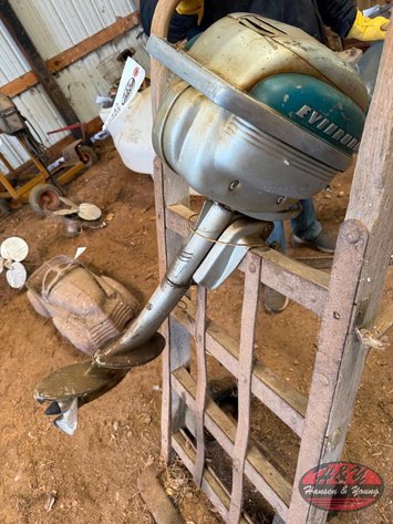 Image for Vintage Evenrude Boat Motor and Cart