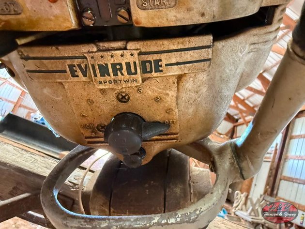 Image for Vintage Evenrude Boat Motor and Cart
