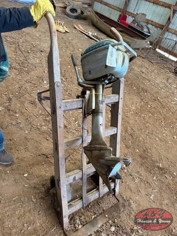 Image for Vintage Evenrude Boat Motor and Cart