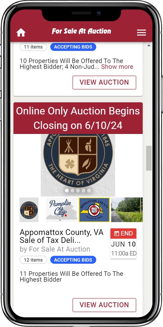 Image for Appomattox County, VA Sale of Tax Delinquent Real Estate