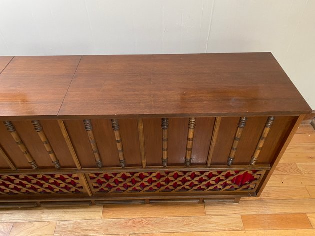 Image for Vintage Wooden Stereo Console with Record Player