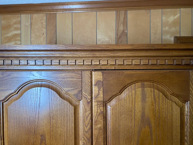 Image for Oak-Finished Entertainment Center