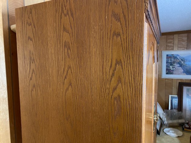 Image for Oak-Finished Entertainment Center