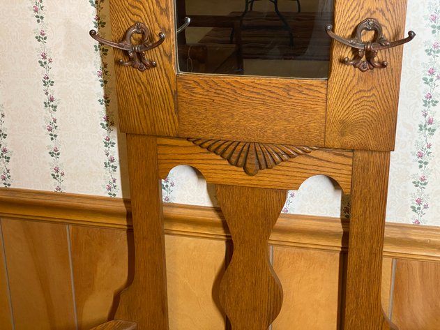 Image for Antique Oak Hall Tree