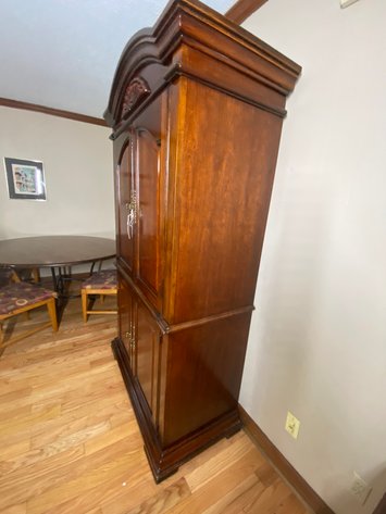 Image for Cherry-Finished Traditional-Styled Entertainment Center