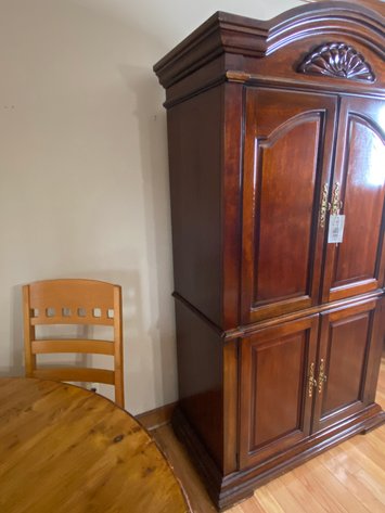 Image for Cherry-Finished Traditional-Styled Entertainment Center