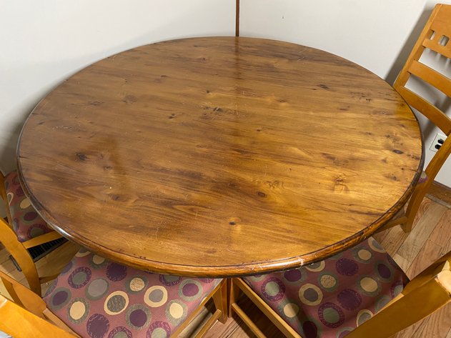 Image for (5) Round Dining Table with 4 Chairs