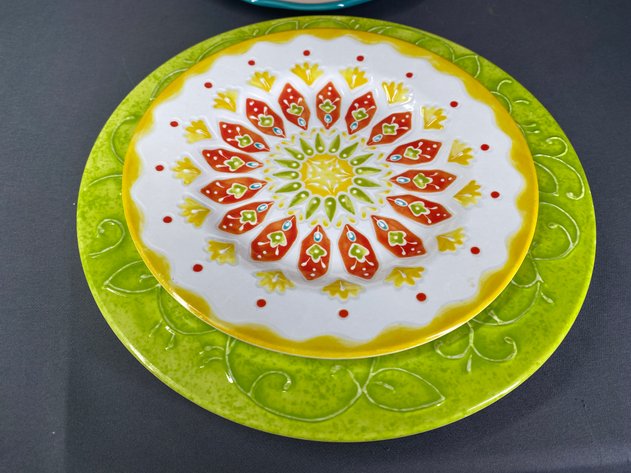 Image for (10) Malamine and Hand-Glazed Stoneware Dinnerware