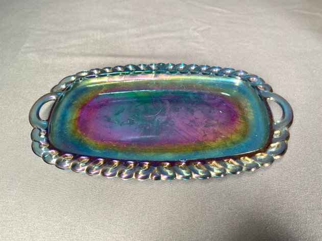 Image for (3) Vintage Carnival Glass Serving Pieces