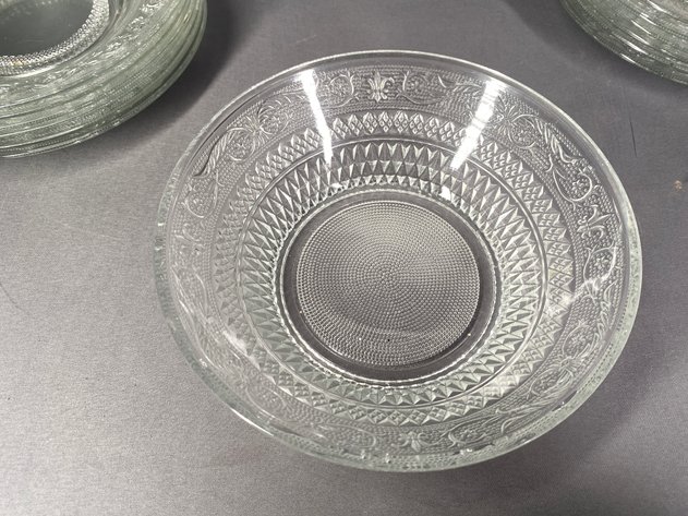 Image for (14) Pressed Glass 