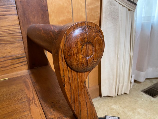 Image for Solid Oak Lift Top Entry Bench