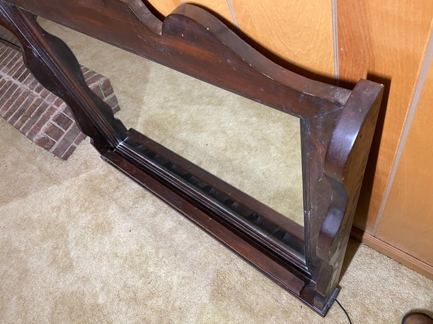 Image for Large Wood-Framed Wall Mirror