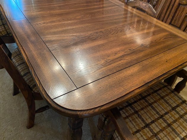 Image for (7)Solid Wood Dining Table with 6 Chairs