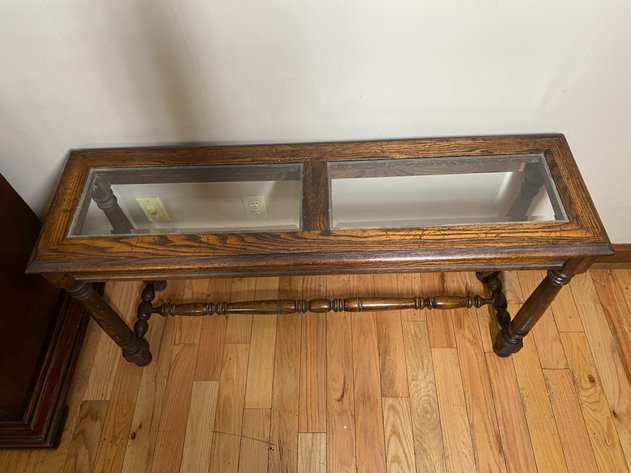 Image for Antique Oak Jacobean-Style Console Table