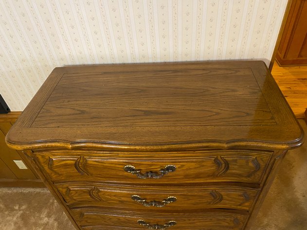 Image for Vintage Oak French Provincial Chest of Drawers