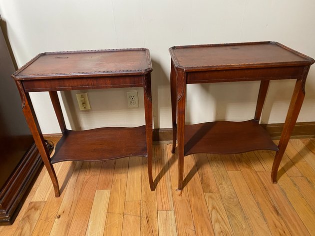 Image for (2) Vintage-Antique Side Tables