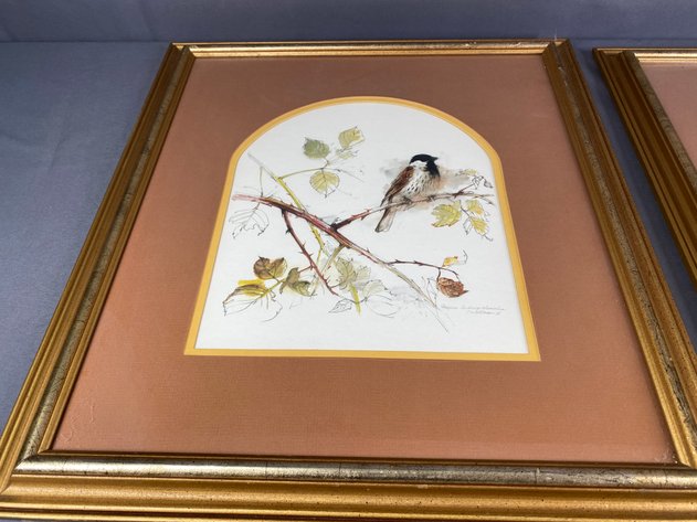 Image for (2) Bird Prints, 1975 Signed by Author