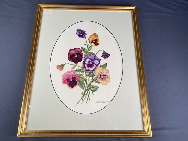 Image for (3) Framed Floral Prints, Signed by Artist