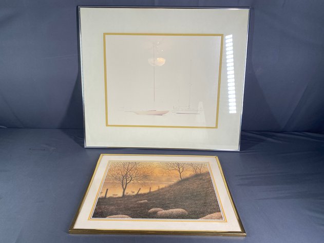 Image for (2) Framed and Matted Prints